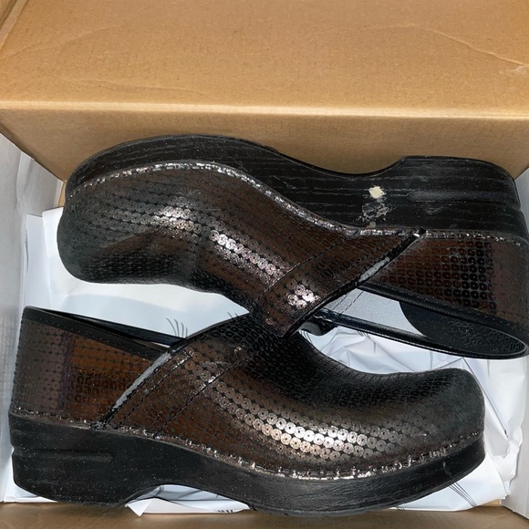 gold sequin dansko clogs - Picture 1 of 4